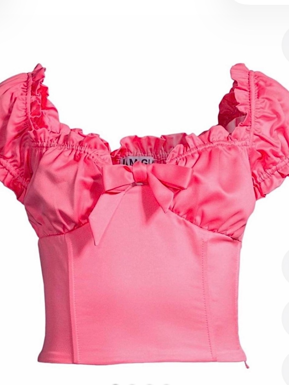 I Am GIA Hot Pink Naomi Ruffle Bustier Corset Top size XS